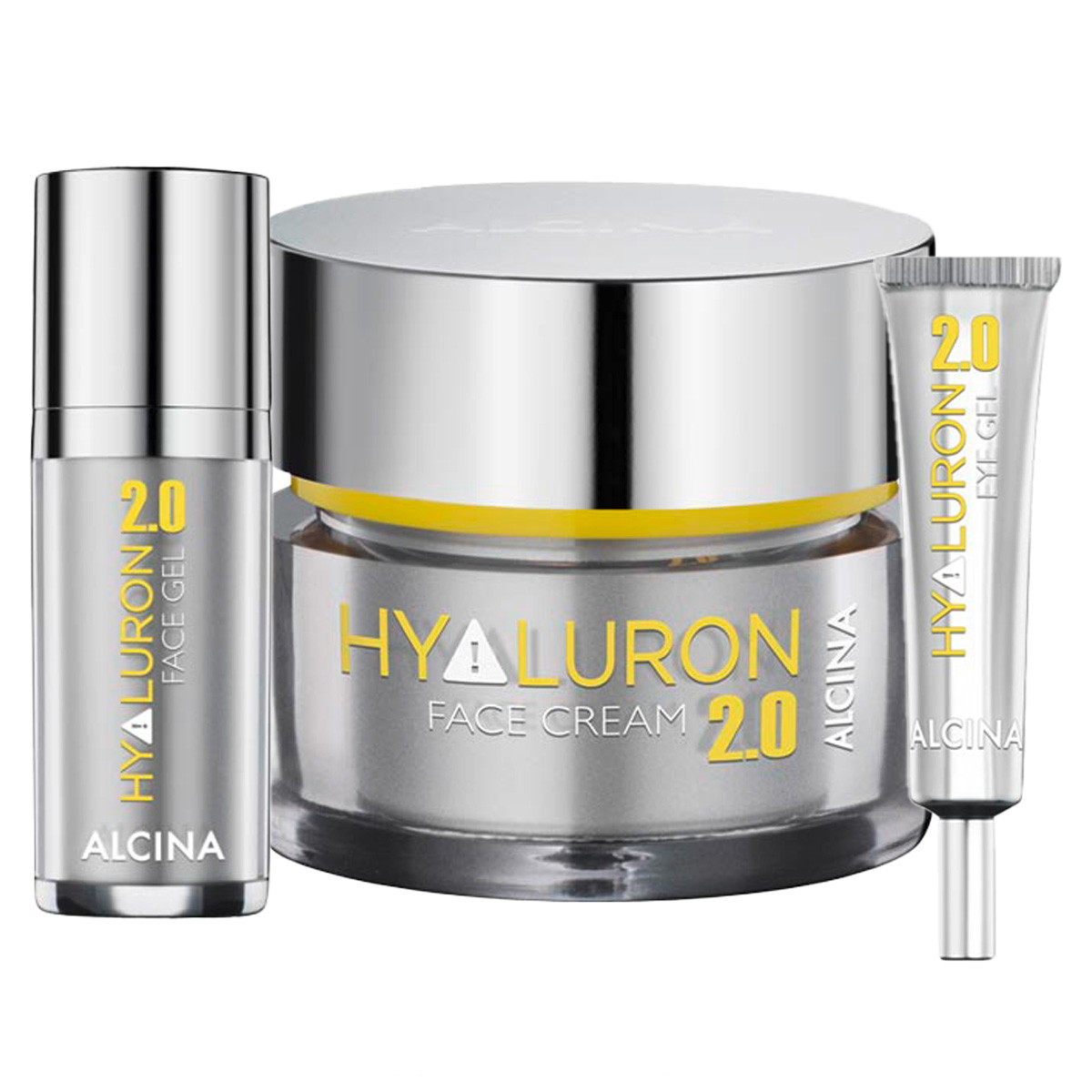 Hyaluron 2.0 Set (Gesichtscreme + Augen-Gel + Face-Gel)