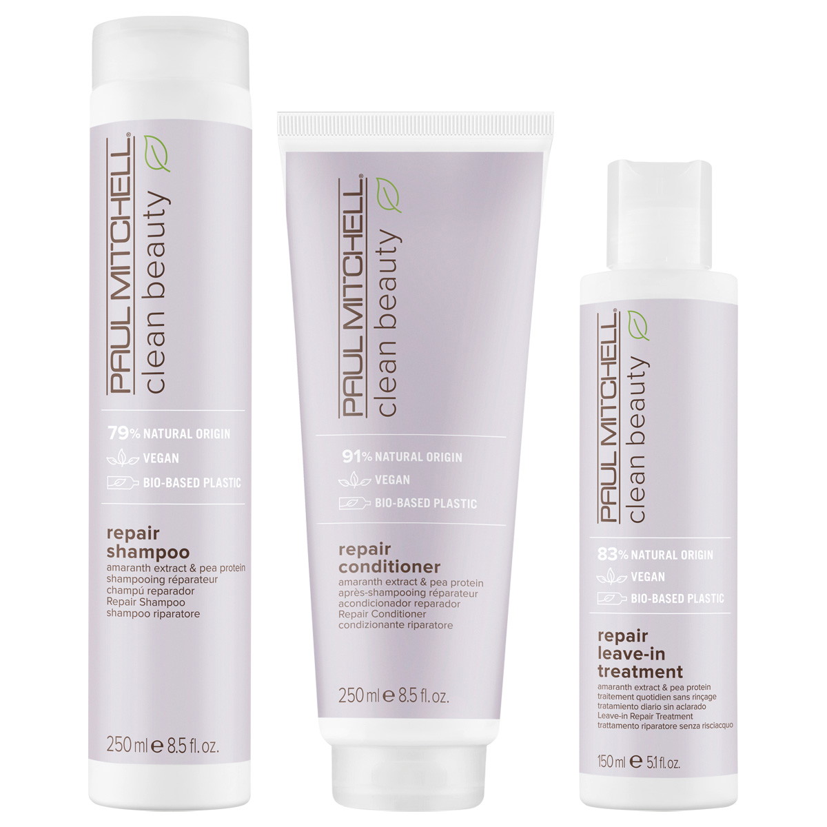 Clean Beauty Repair Mini-Set (Shampoo 250ml + Conditioner 250ml + Treatment 150ml)