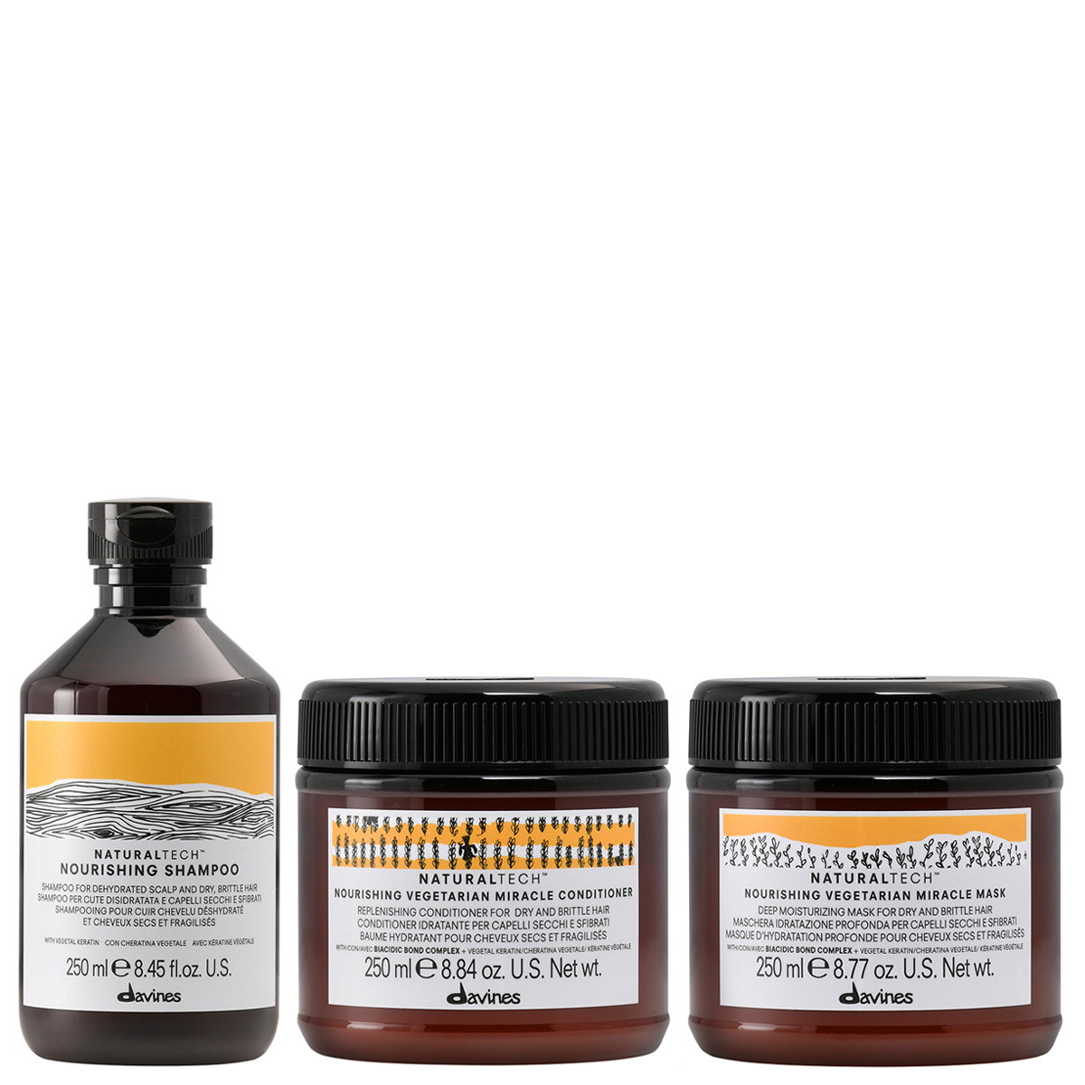Naturaltech Nourishing Set (Shampoo 250 ml + Conditioner 250 ml + Maske 250 ml)