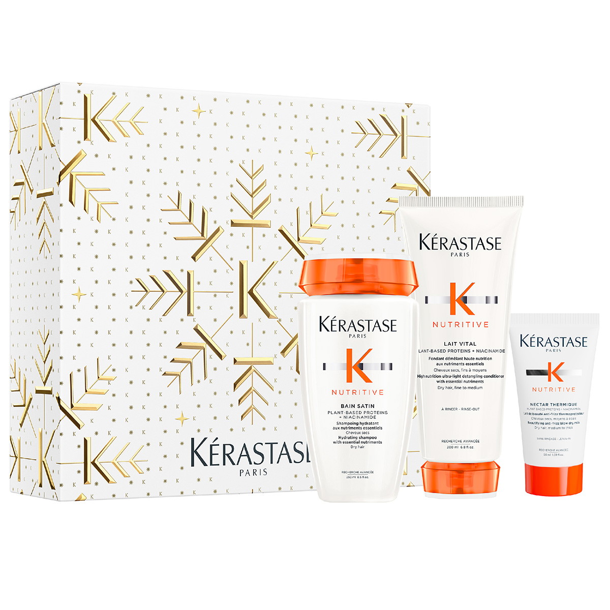 Nutritive Trio XMas Set (Shampoo 250ml + Conditioner 200ml + Milk 50ml)