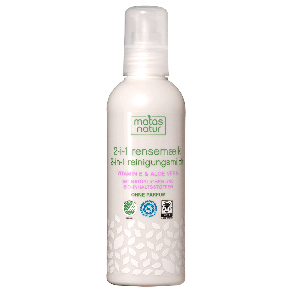 Natur 2-in-1 cleansing milk with organic aloe vera and vitamin E