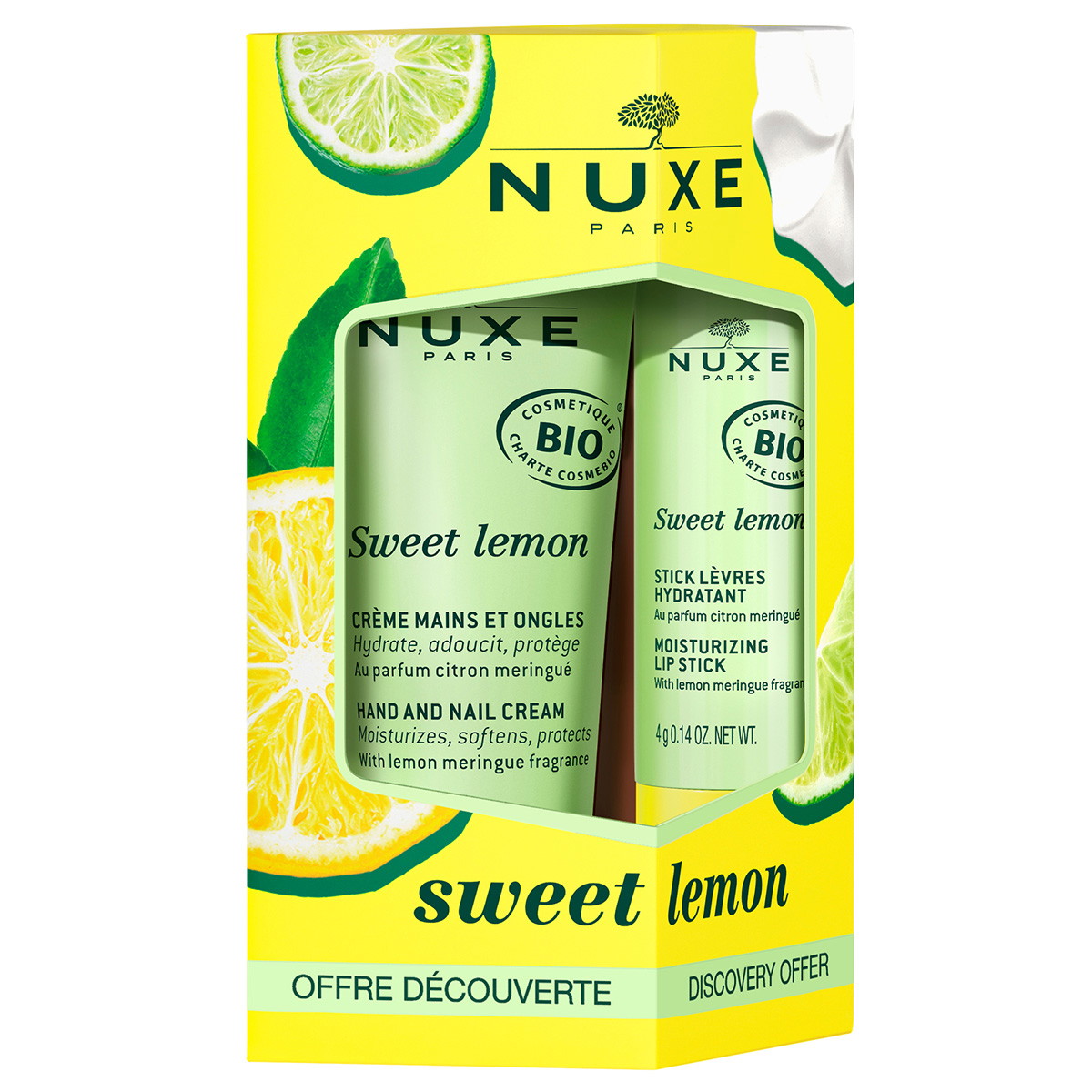 Sweet Lemon Duo di prodotti per la cura delle mani e delle labbra (crema per le mani 30 ml + balsamo per le labbra 4 g)