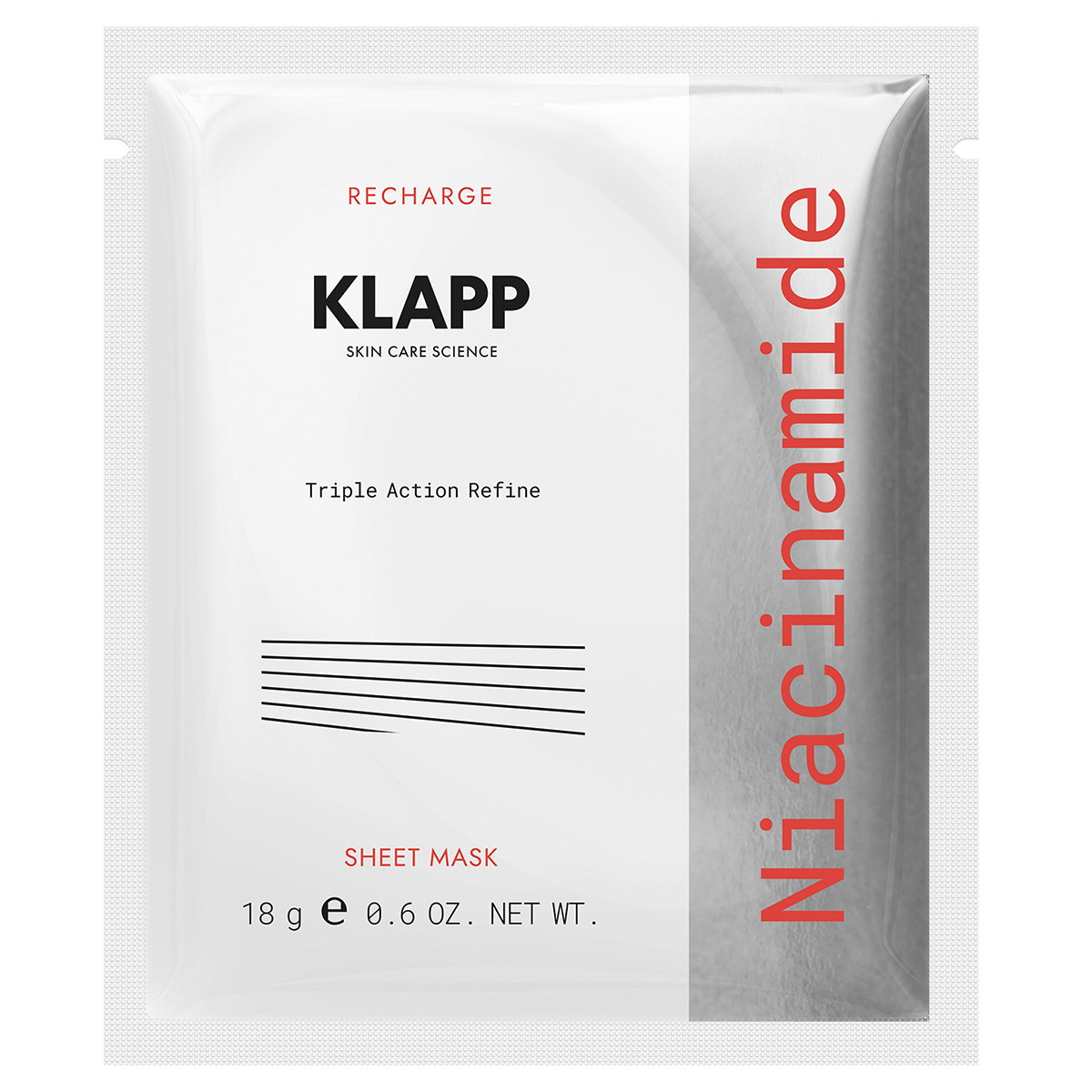 RECHARGE Niacinamide Triple Action Refine Sheet Mask