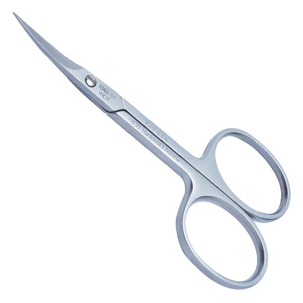 Nail and cuticle scissors curved stainless steel, 9 cm