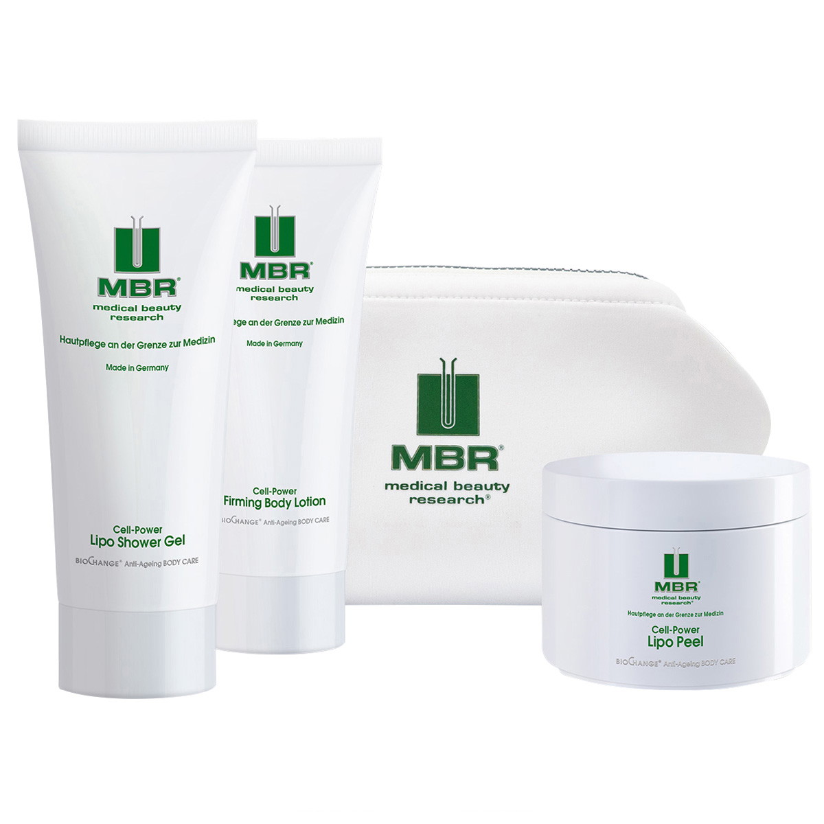 Body Shaping Set (Shower Gel 200ml + Exfoliator 200ml + Lotion 200ml + Bag)