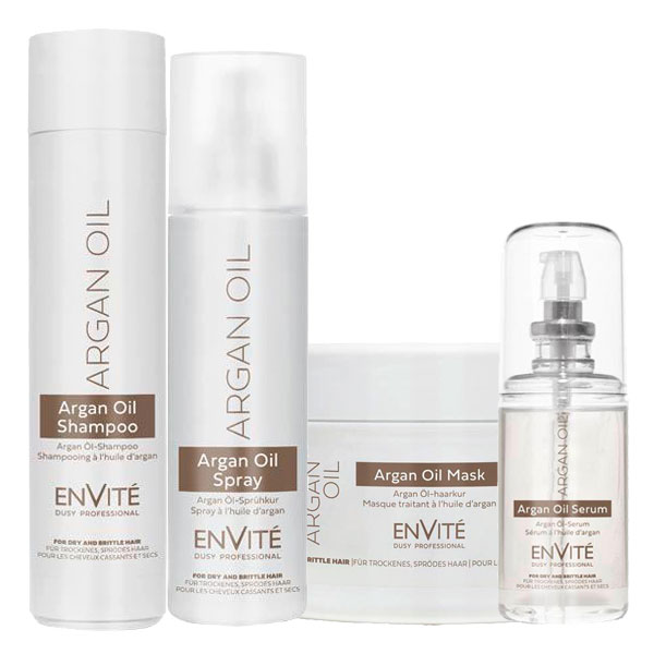 Envité Argan Oil All-in Set (Shampoo 250ml + Spray 200ml + Mask 250ml + Serum 80ml)