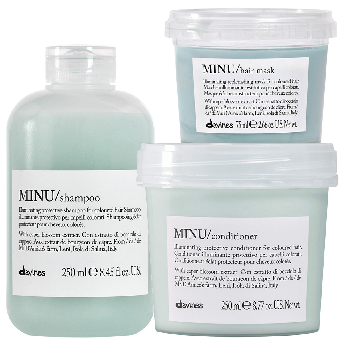 Essential Haircare Minu Set (Shampoo 250ml + Conditioner 250ml + Mask 75ml)