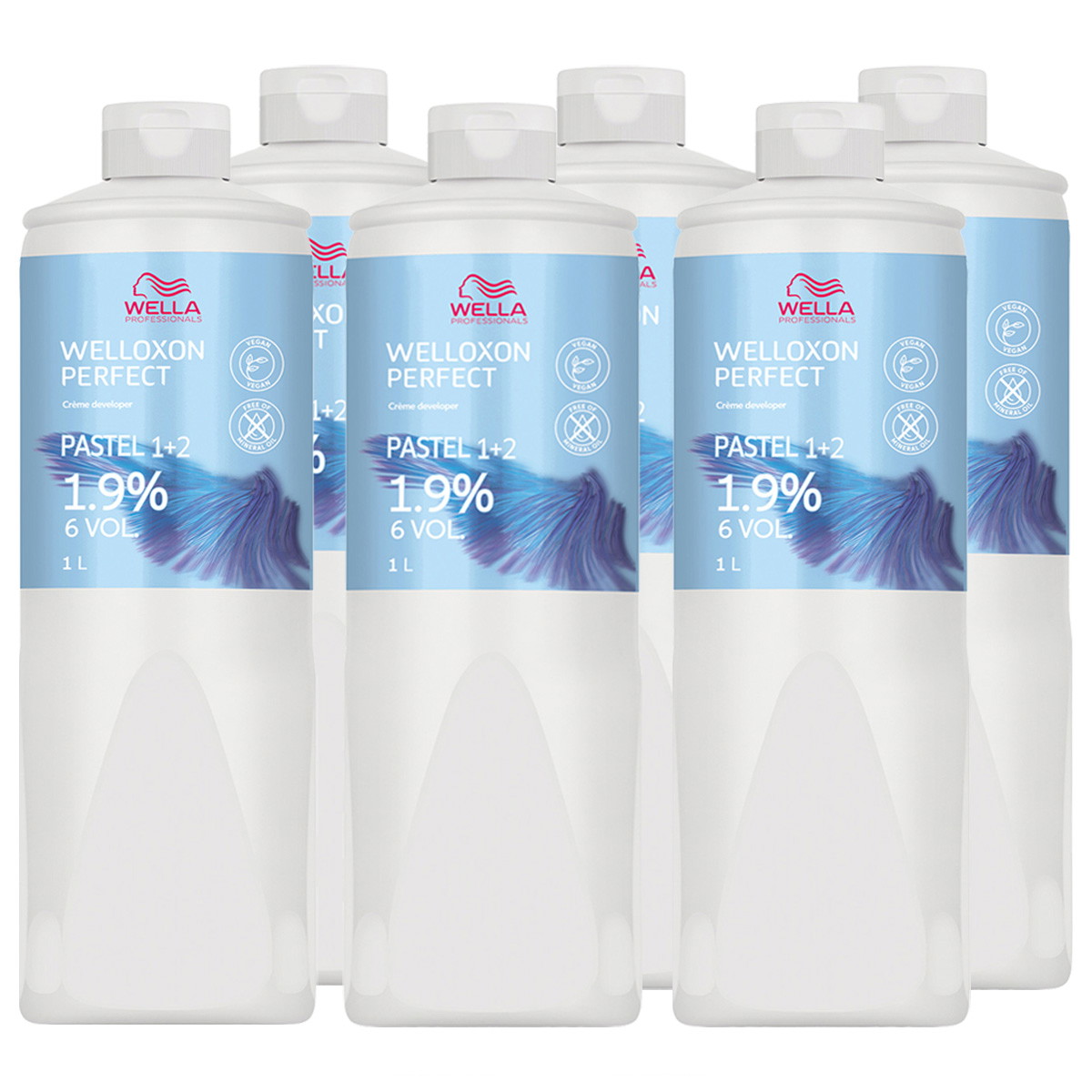 Welloxon Set di creme sviluppatrici Perfect 1,9% - 6 vol (6 x 1000 ml)