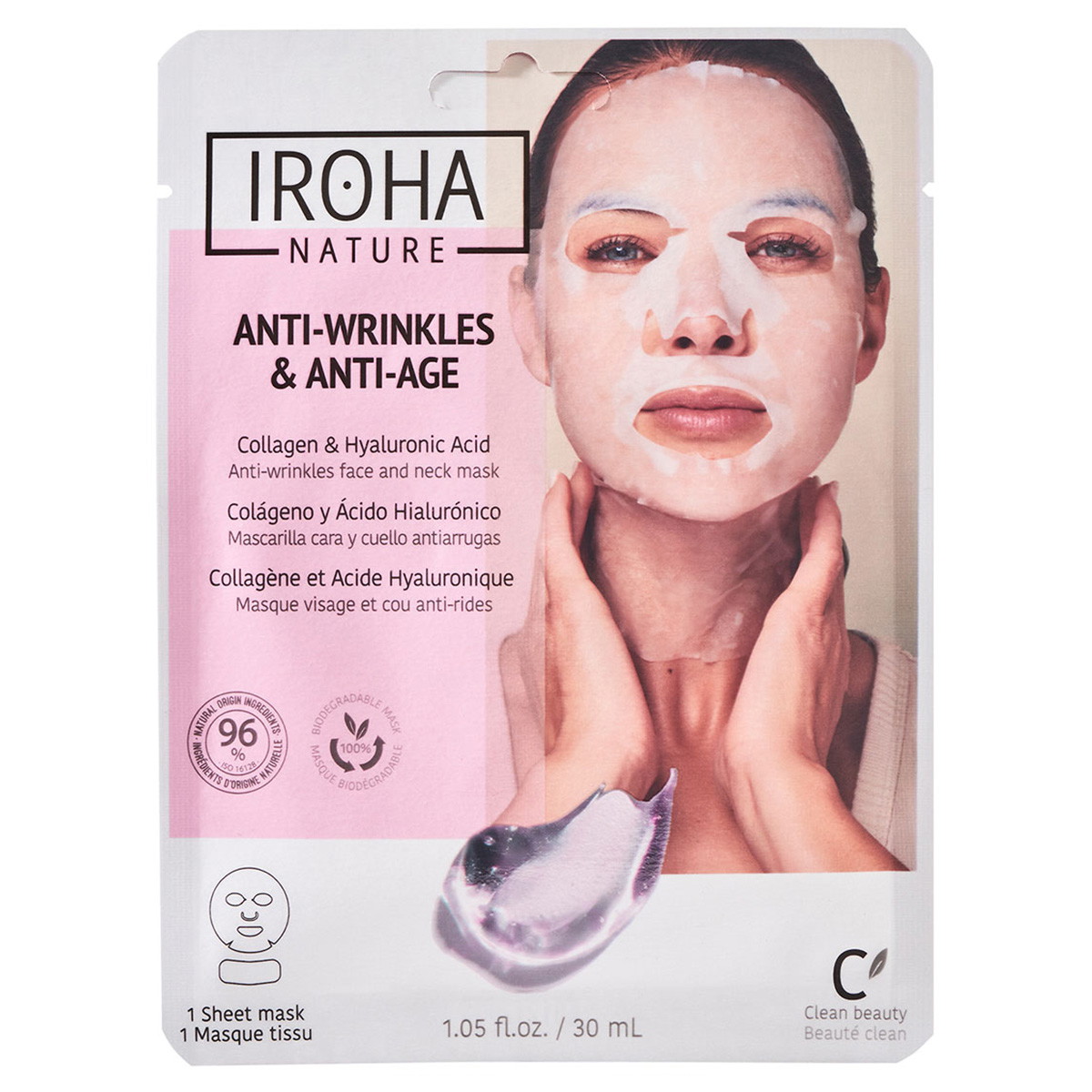 Masque anti-rides et anti-âge pour le visage et le cou (1 pièce)