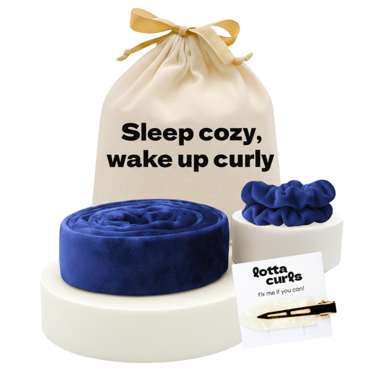 Lockenband Set Deep Blue
