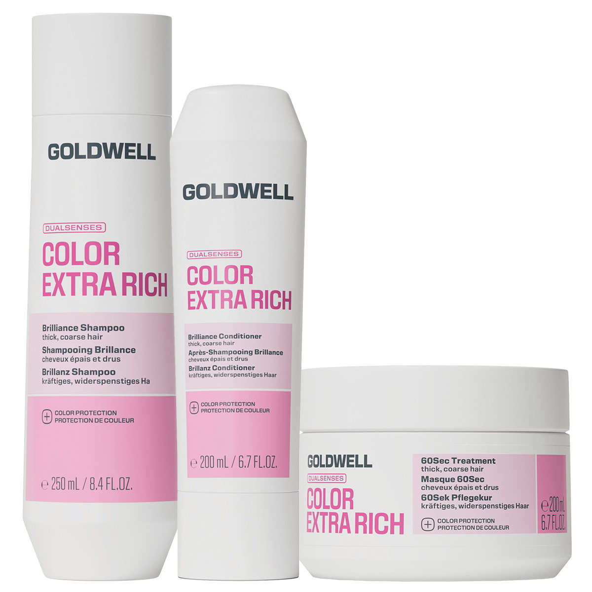 Dualsenses Color Extra Rich Set (Shampoo 250ml + Conditioner 200ml + Treatment 200ml)