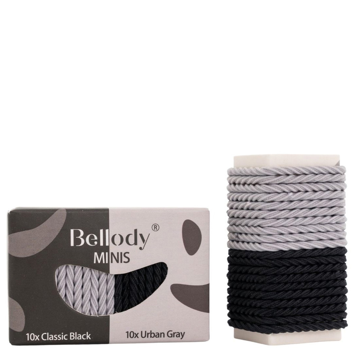 Bellody Minis Haargummis Black/Gray 20 Stück