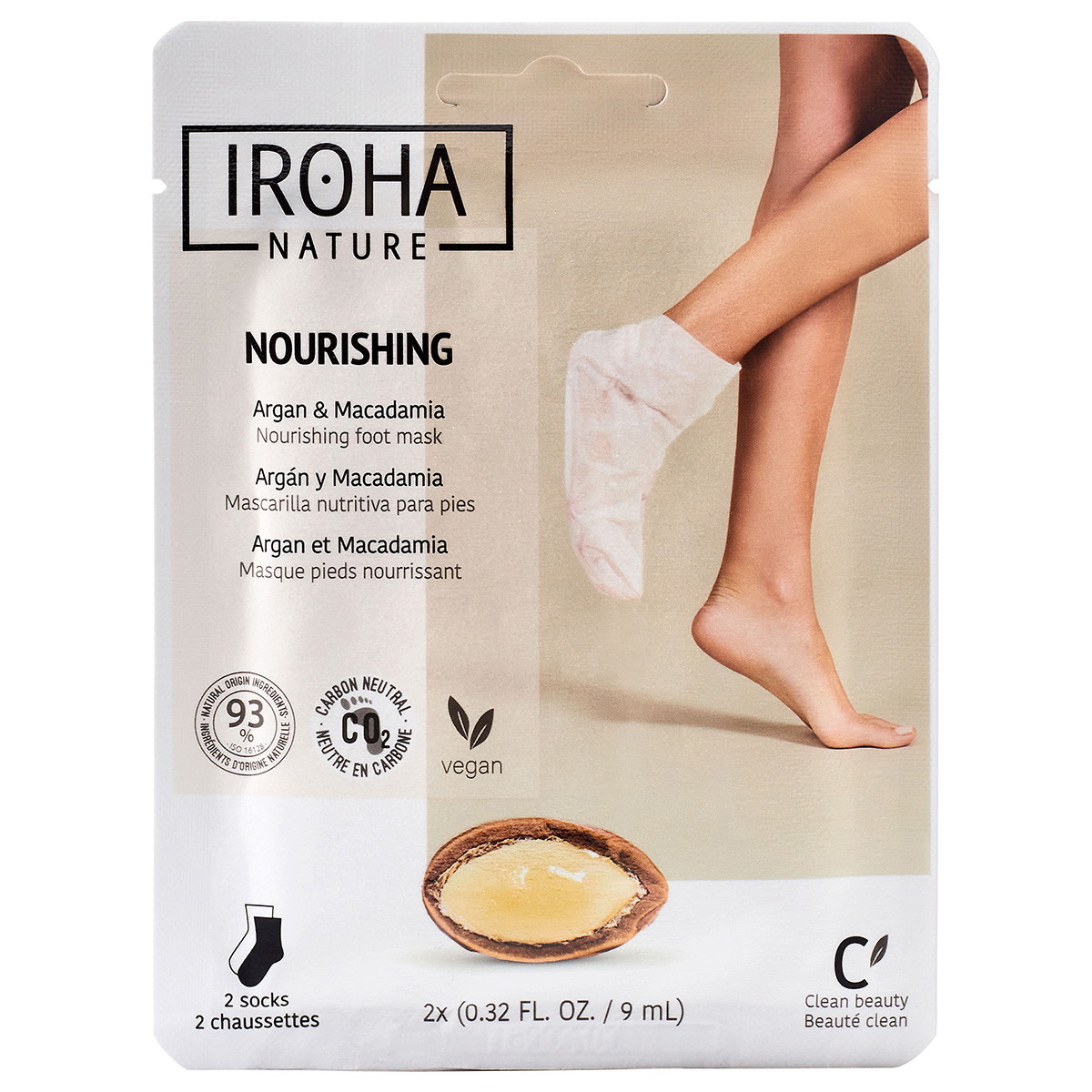 Masque pour les pieds à l'argan et à la macadamia (1 paire)
