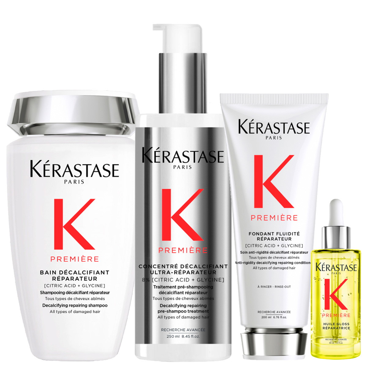 Première Coffret de soins (shampoing 250 ml + masque 250 ml + huile 30 ml + après-shampoing 200 ml)