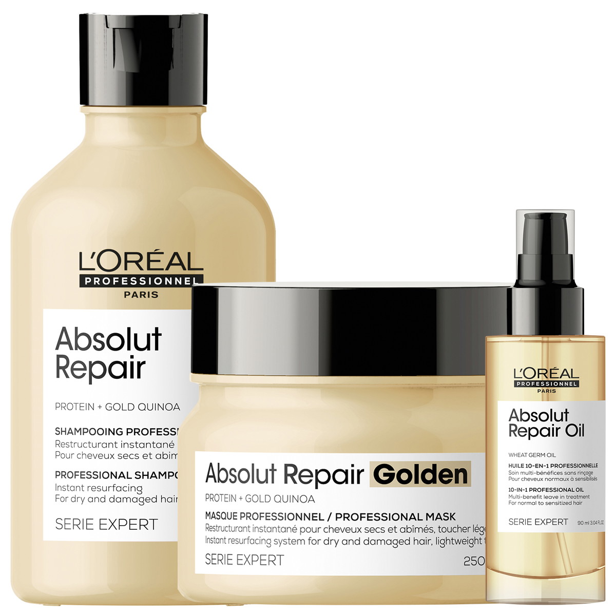 Serie Expert Absolut Repair Set (Shampoo 300ml + Mask 250ml + Oil 90ml)