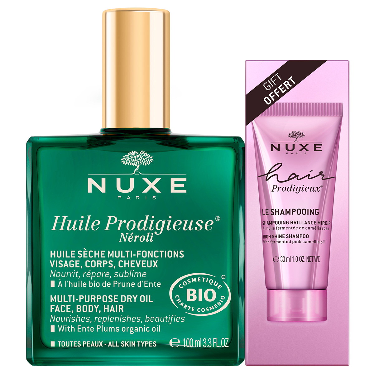 Huile Prodigieuse Coffret Néroli (huile 100 ml + shampoing 30 ml)