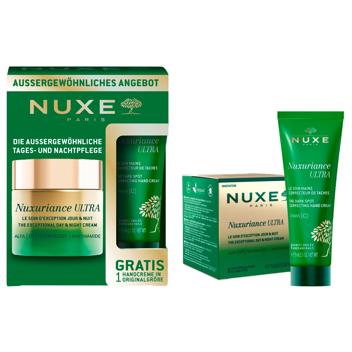 Nuxuriance Set (crema facial de 75 ml + crema de manos de 75 ml)
