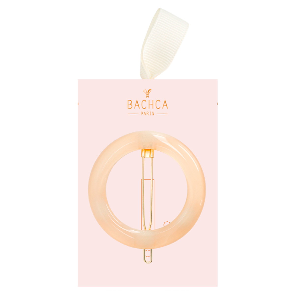 Ivory round barrette