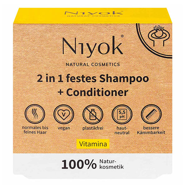 Shampooing solide 2 en 1 + après-shampooing - Vitamina