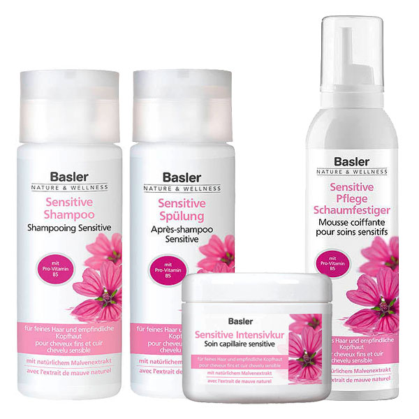 Sensitive All-in-set (shampoo 200 ml + conditioner 200 ml + intensieve verzorging 125 ml + haargel 200 ml)