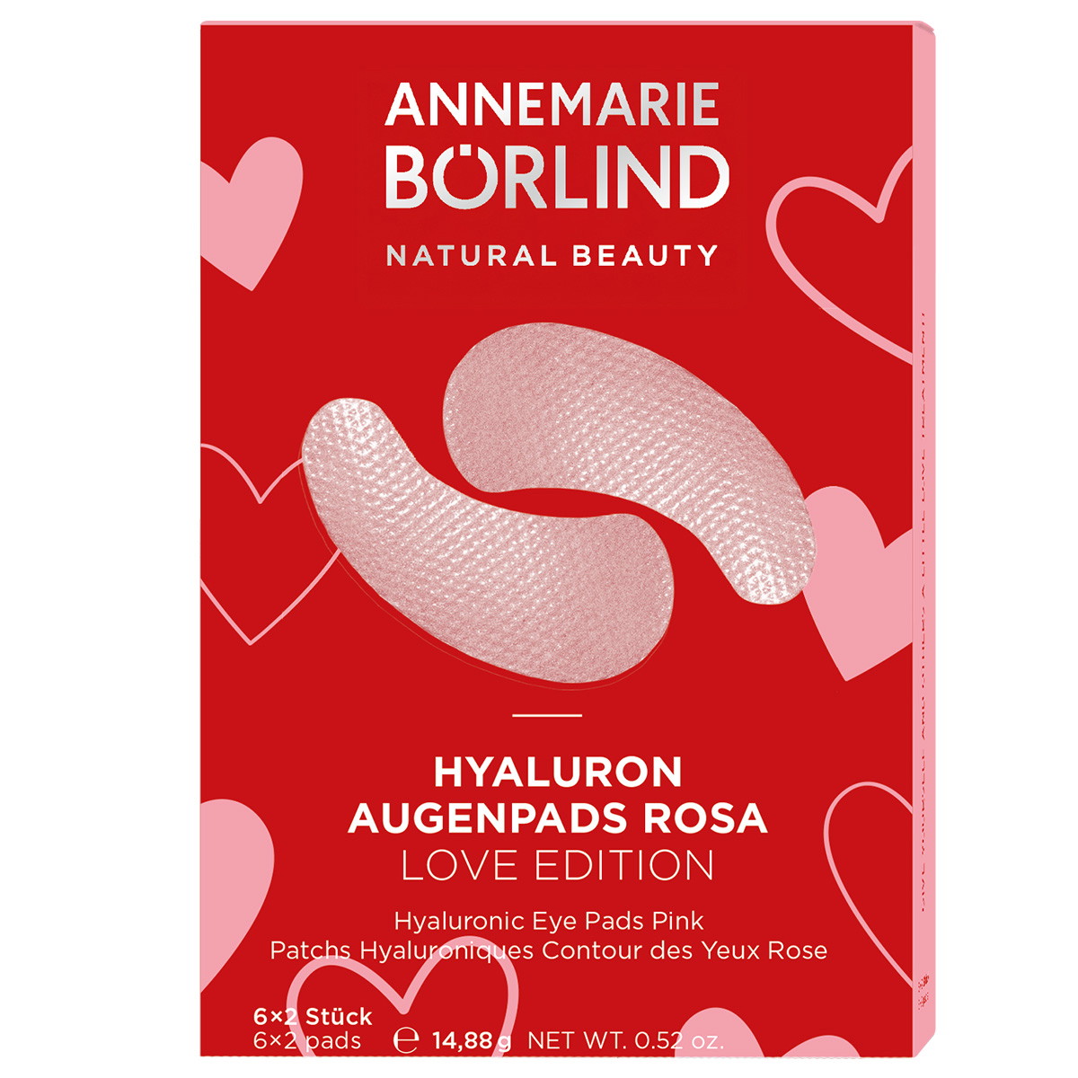 PATCHS HYALURONIQUES POUR LES YEUX – ÉDITION ROSA LOVE (6 paires)