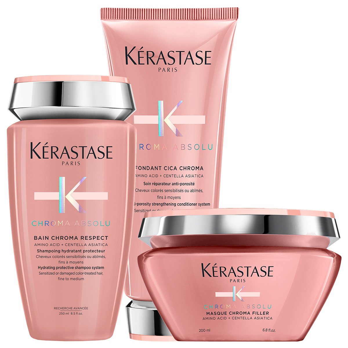 Chroma Absolu Haircare set (shampoo 250ml + conditioner 200ml + hair mask 200ml)