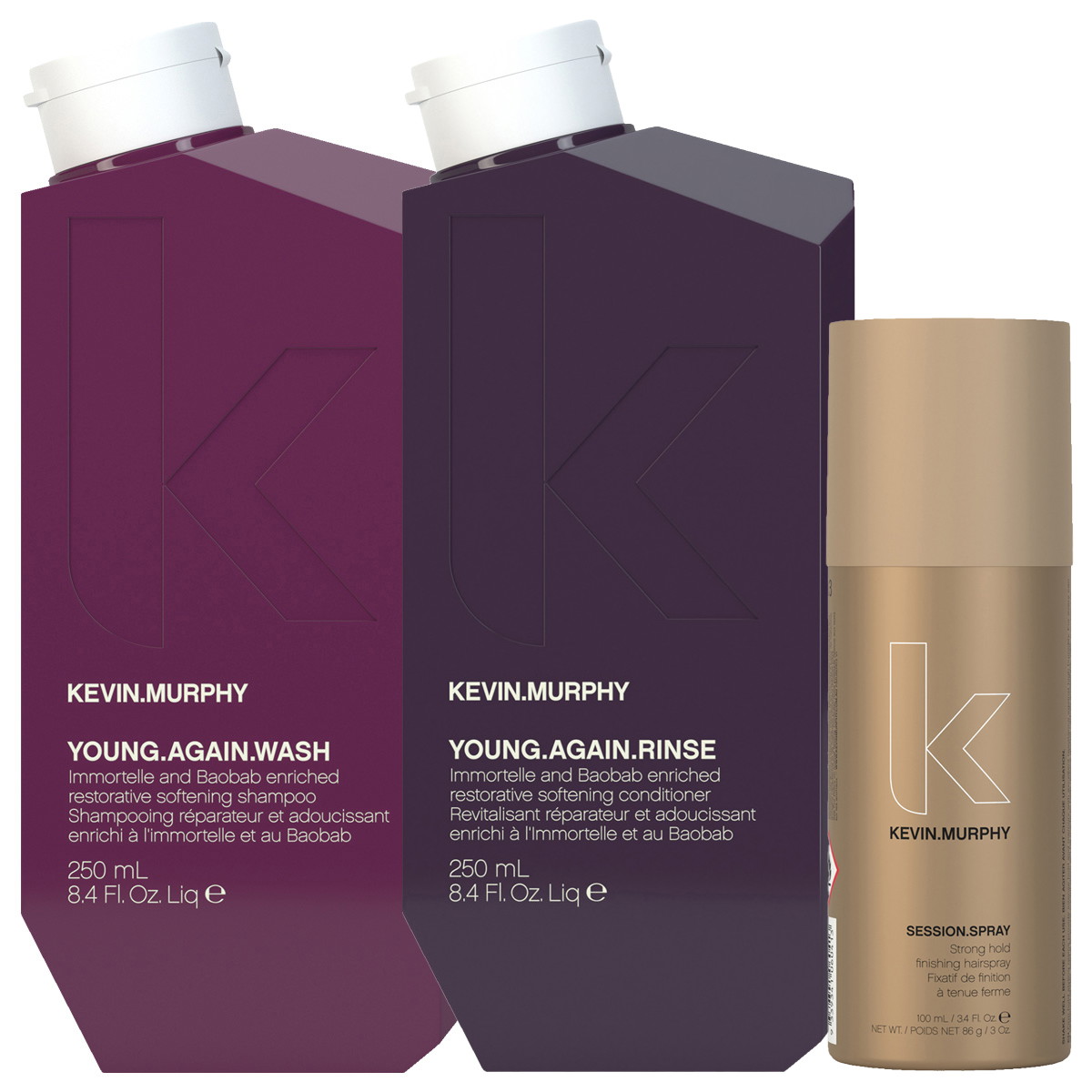YOUNG.AGAIN Set (Spray 100ml + Shampoo 250ml + Conditioner 250ml)