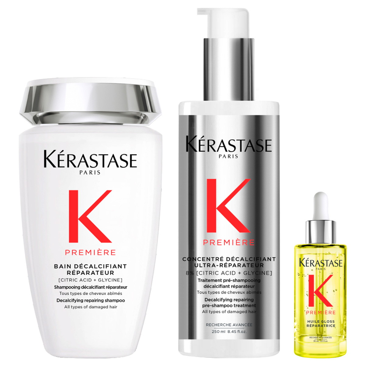 Première Coffret Huile (shampoing 250 ml + concentré 250 ml + huile capillaire 30 ml)
