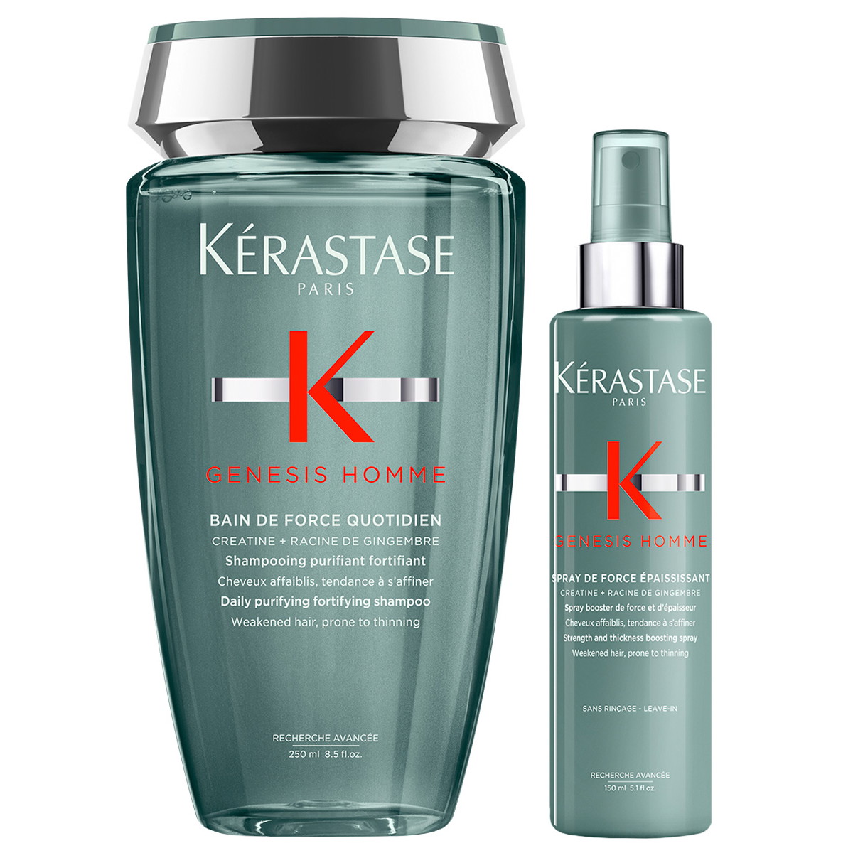 Genesis Homme Verzorgingsset (haarbad 250 ml + spray 150 ml)
