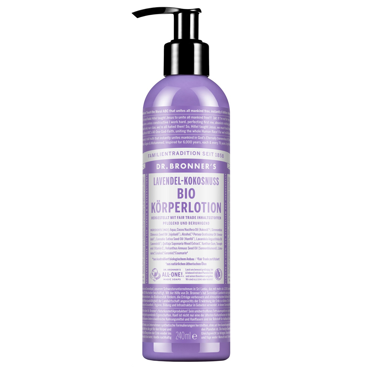 Lavender-coconut organic body lotion