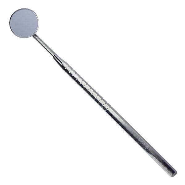 Specchio per bocca con funzione di ingrandimento in acciaio inox, 16 cm