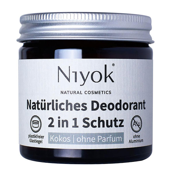 Crème déodorante anti-transpirante 2 en 1 - noix de coco | sans parfum