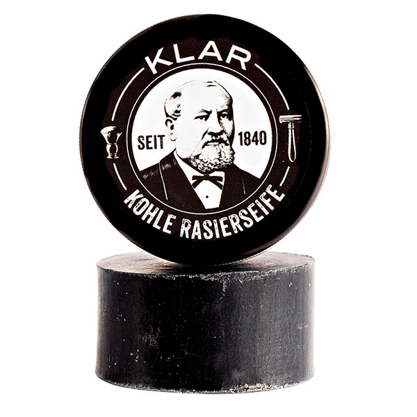 Shaving soap activated carbon
