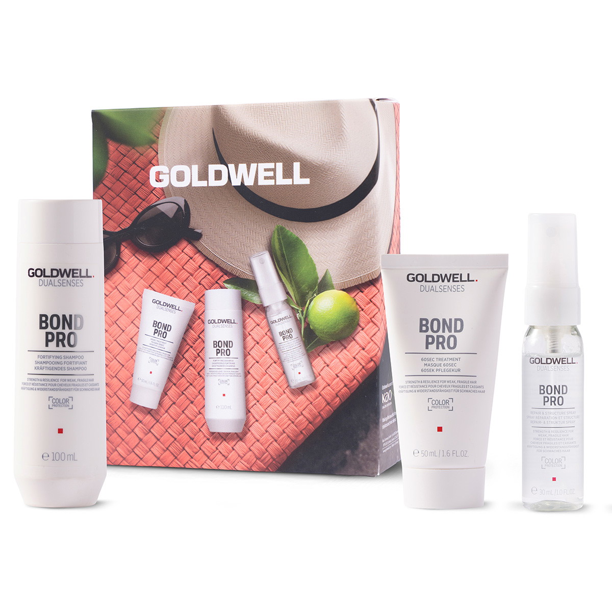 Dualsenses Bond Pro Sommer Set (Shampoo 100ml + Treatment 50ml + Spray 30ml)