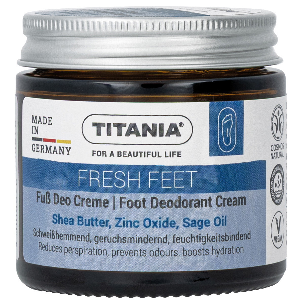 Crema desodorante para pies