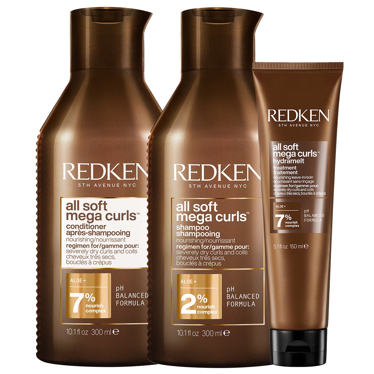 all soft mega curls Trio (Shampoo 300ml + Conditioner 300ml + Treatment 150ml)