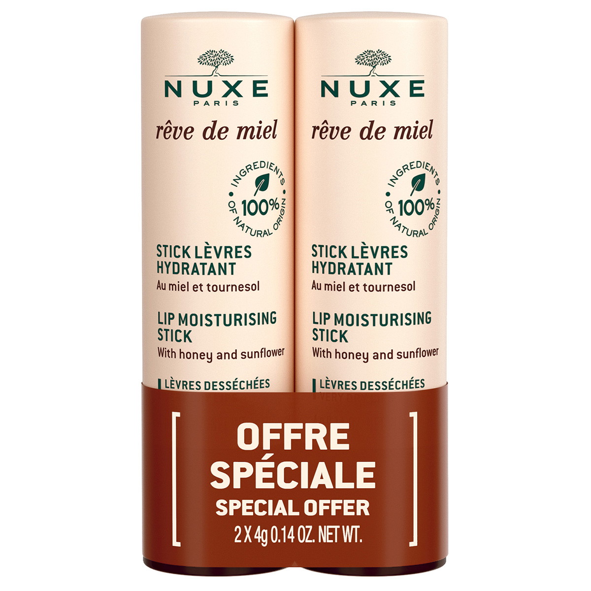 Rêve de Miel Bálsamo labial dúo
