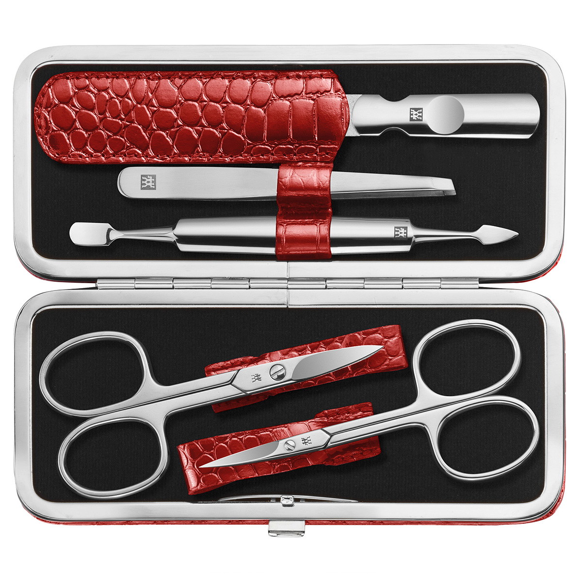 Classic Set de manicura de 5 piezas en rojo