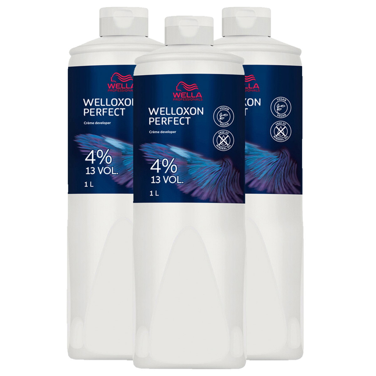 Welloxon Set di creme sviluppatrici Perfect 4% - 13 Vol. (3 x 1000 ml)