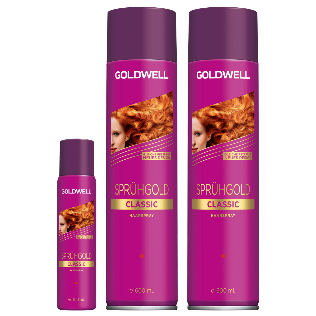 Sprühgold Classic Duo + Lacca per capelli in formato borsetta (2 x 600 ml + 100 ml)