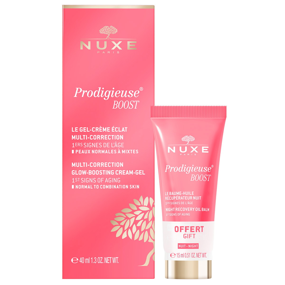 Prodigieuse BOOST Set de gel-crema y bálsamo de aceite (gel-crema 40 ml + bálsamo de noche 15 ml)