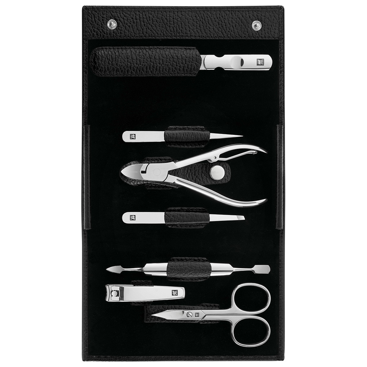 Classic Estuche de manicura de 7 piezas en negro