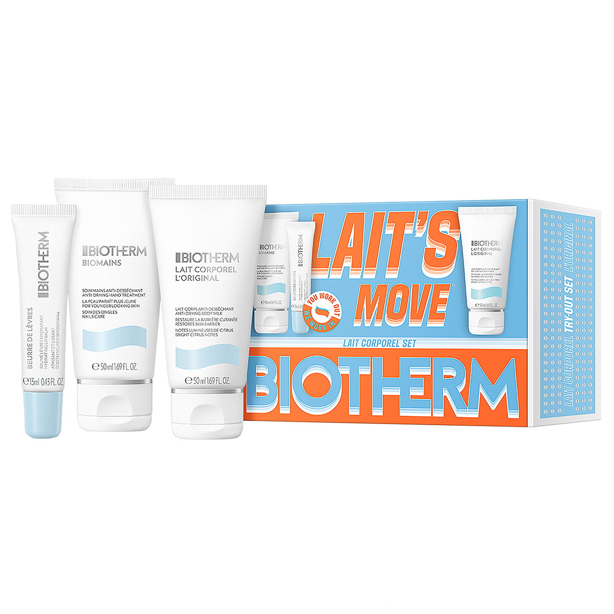 Lait Corporel Mini-Set (Creme 50ml + Balsam 13ml + Milch 50ml)