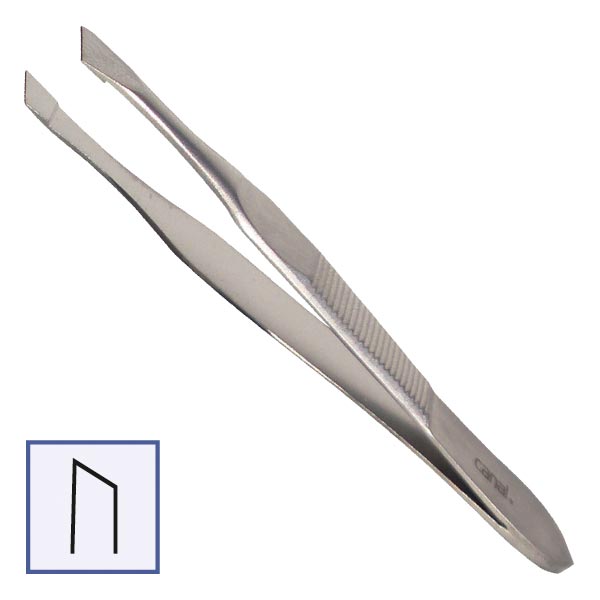 Pinzas para el pelo de acero inoxidable inclinadas, 8 cm