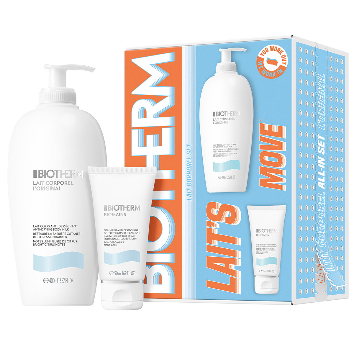 Skin Fitness Set (Body Milk 400ml + Hand Cream 75ml)