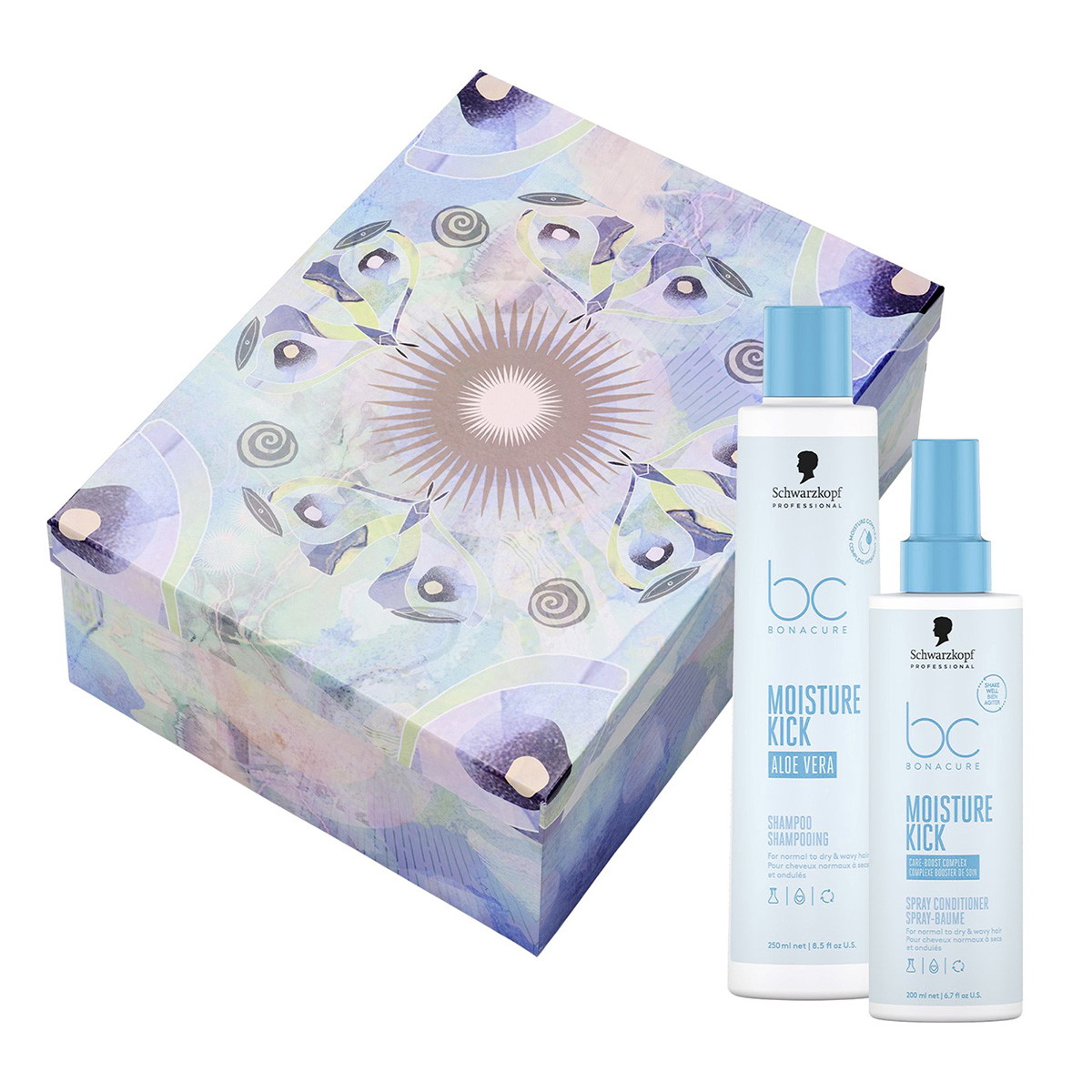 BC Bonacure MOISTURE KICK Confezione regalo (shampoo da 250 ml + balsamo spray da 200 ml)