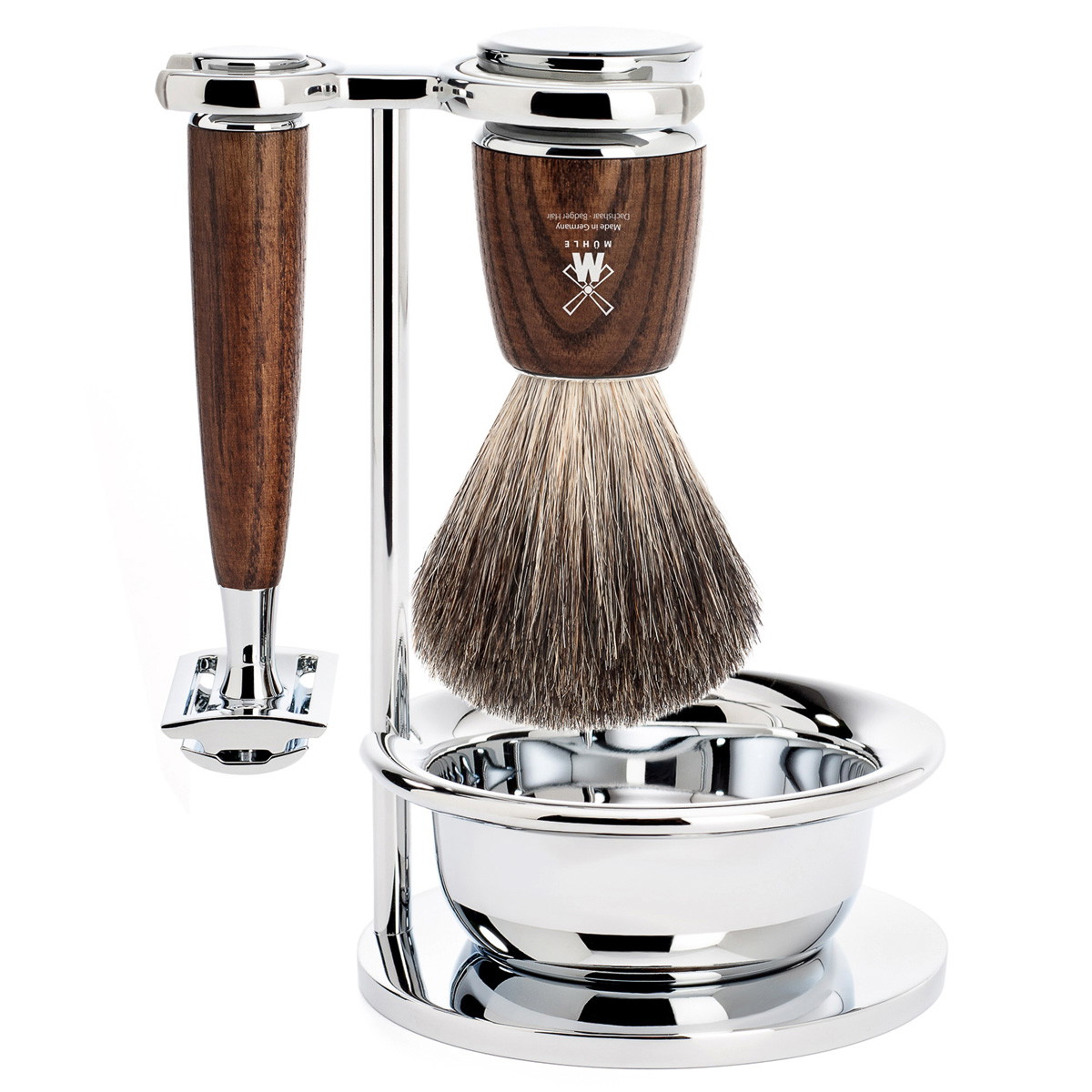 RYTMO Kit de rasage avec rasoir de sécurité à peigne fermé (4 pièces)