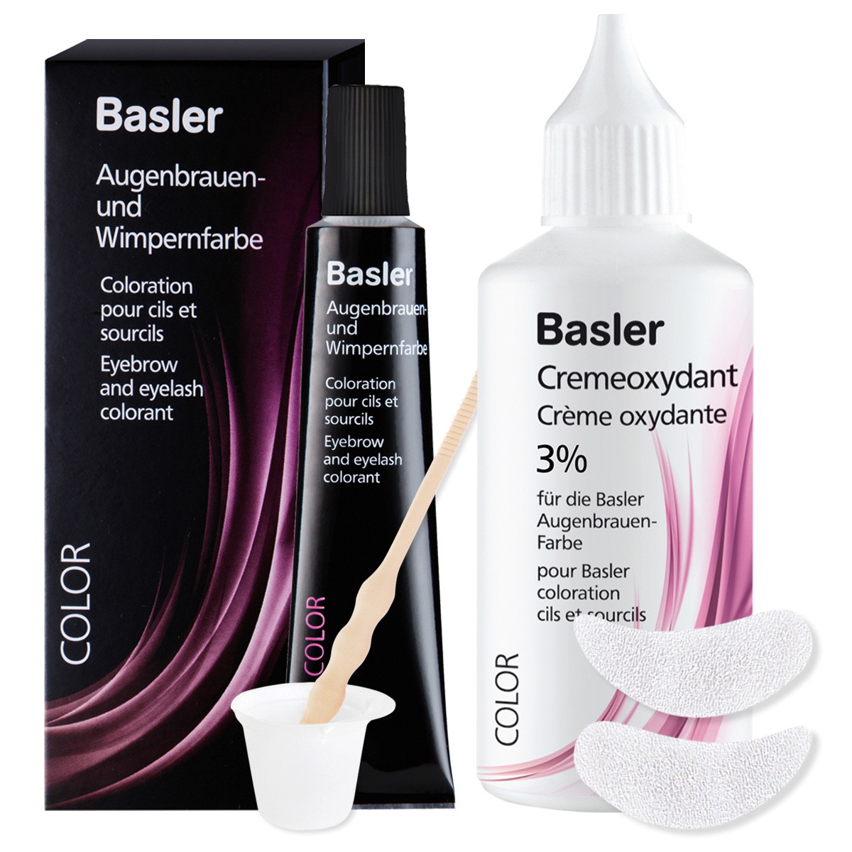 eyebrow color Set (Farbe 15ml + Entwickler 75ml + Wimpernblättchen 100Stück)