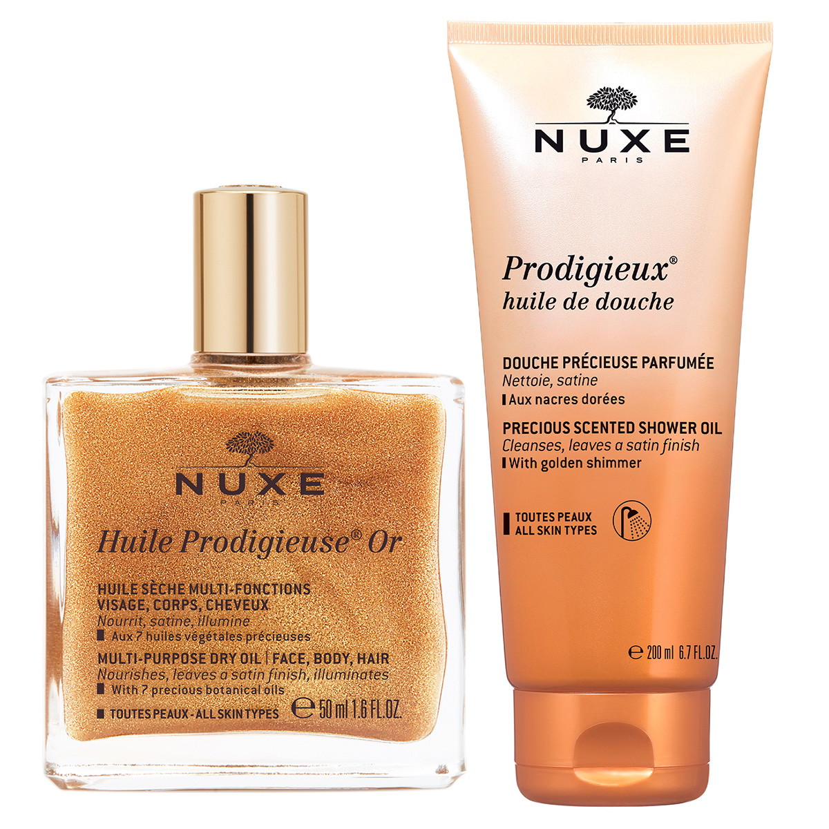 Prodigieux Set imprescindible (aceite seco 50 ml + aceite de ducha 200 ml)