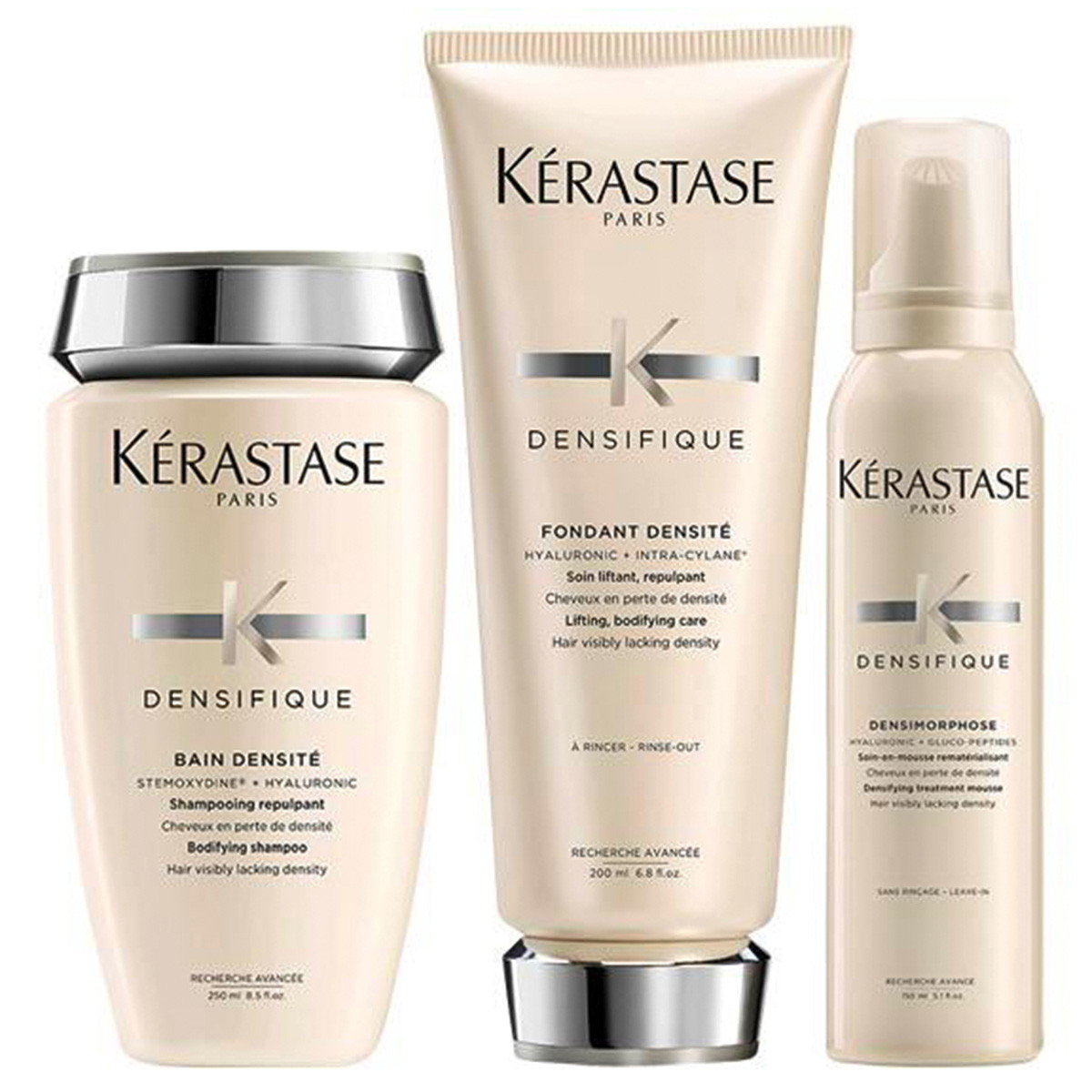 Densifique Trío (champú 250 ml + acondicionador 200 ml + espuma voluminizadora 150 ml)